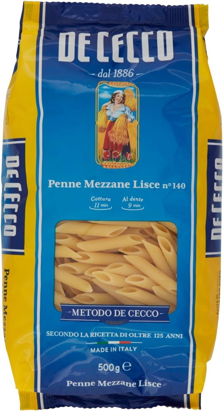 De Cecco Pasta Penne Mezzane Lisce n.140 500 gr Amazon.it Amazon Pantry