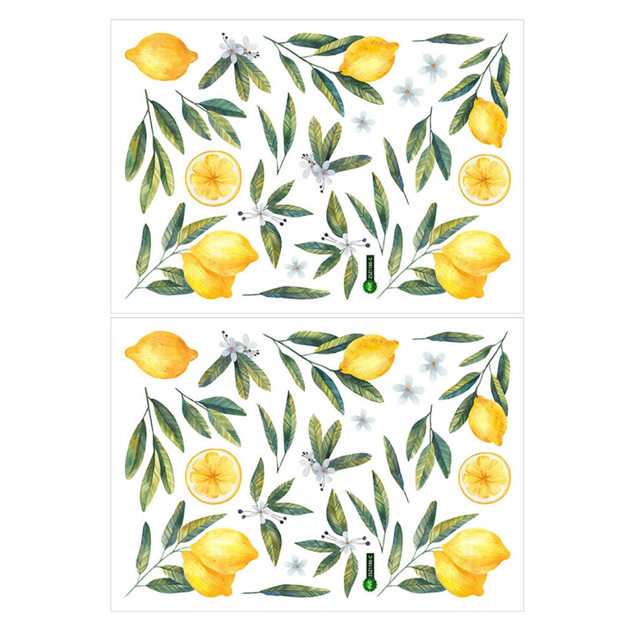 Fruit Wall Decals 13.78X9.84 Inch Decorative Wallpaper Stickers for Nursery Kids Room Kitchen Bathroom Indoor Wall Art