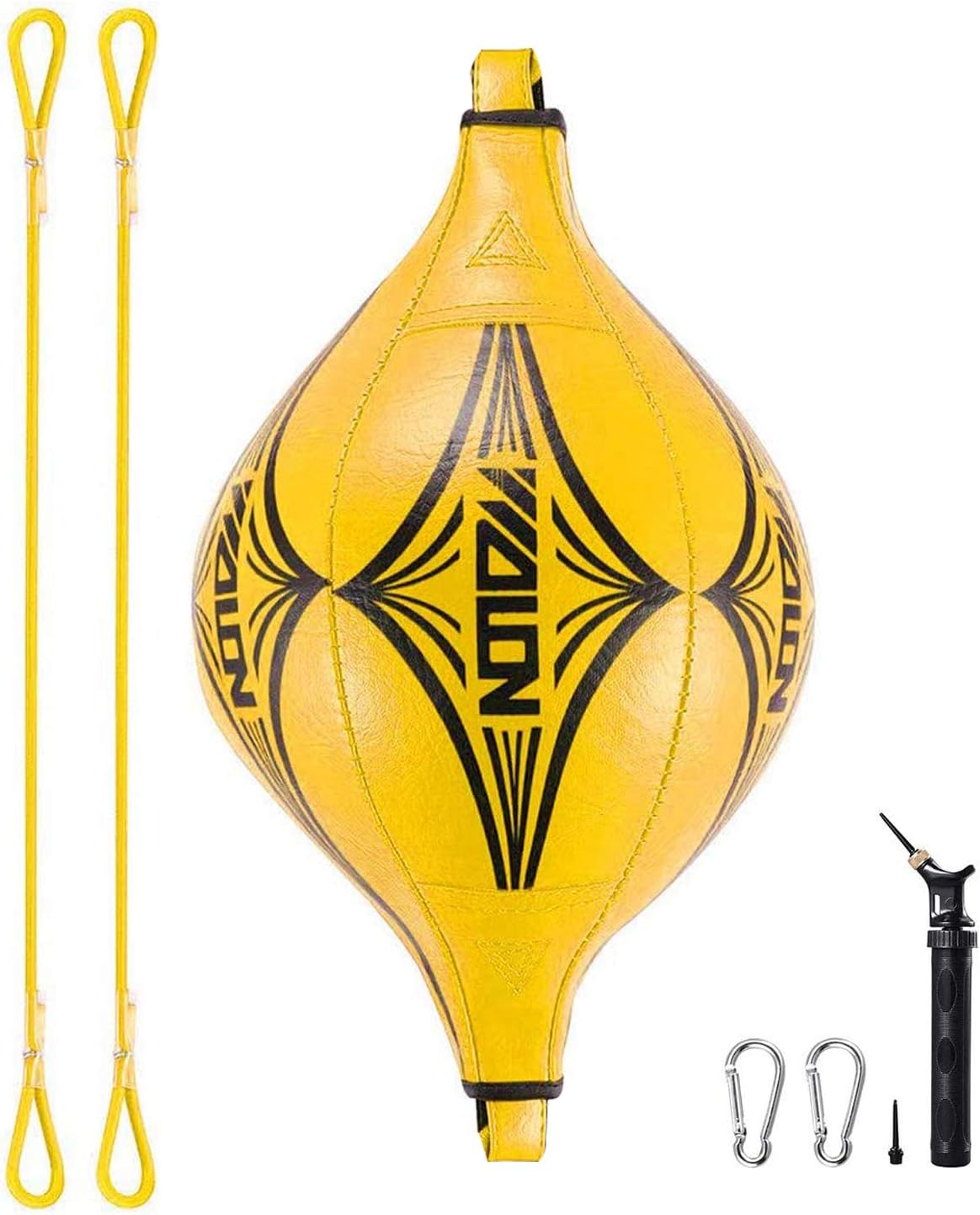 OPLIY Double End Ball, Boxing Speed Ball Leather Boxing Ball with Pump Speed Dodge Ball Include 2pcs Ring Locking for Gym MMA Boxing Sports Punch Bag (Yellow) : Sports & Outdoors