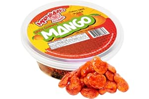 Marranadas Enchilados Spicy Gummy Mexican Candy, Sour Gummies, Peach Rings, Gummy Worms, Mango Candy, Gummy Bear, Chamoy Candy, Dulces Mexicanos 7.25oz (Spicy Gummy Mango)