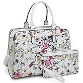 Women Handbag Wallet Tote Shoulder Hobo Bag Top Handle Satchel Purse Set 2pcs with 3 Compartments