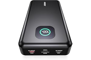 ANSODY 140W Power Bank, 25000mAh Laptop Portable Charger with Smart Digital Display, Fast Charging Battery Pack for MacBook D