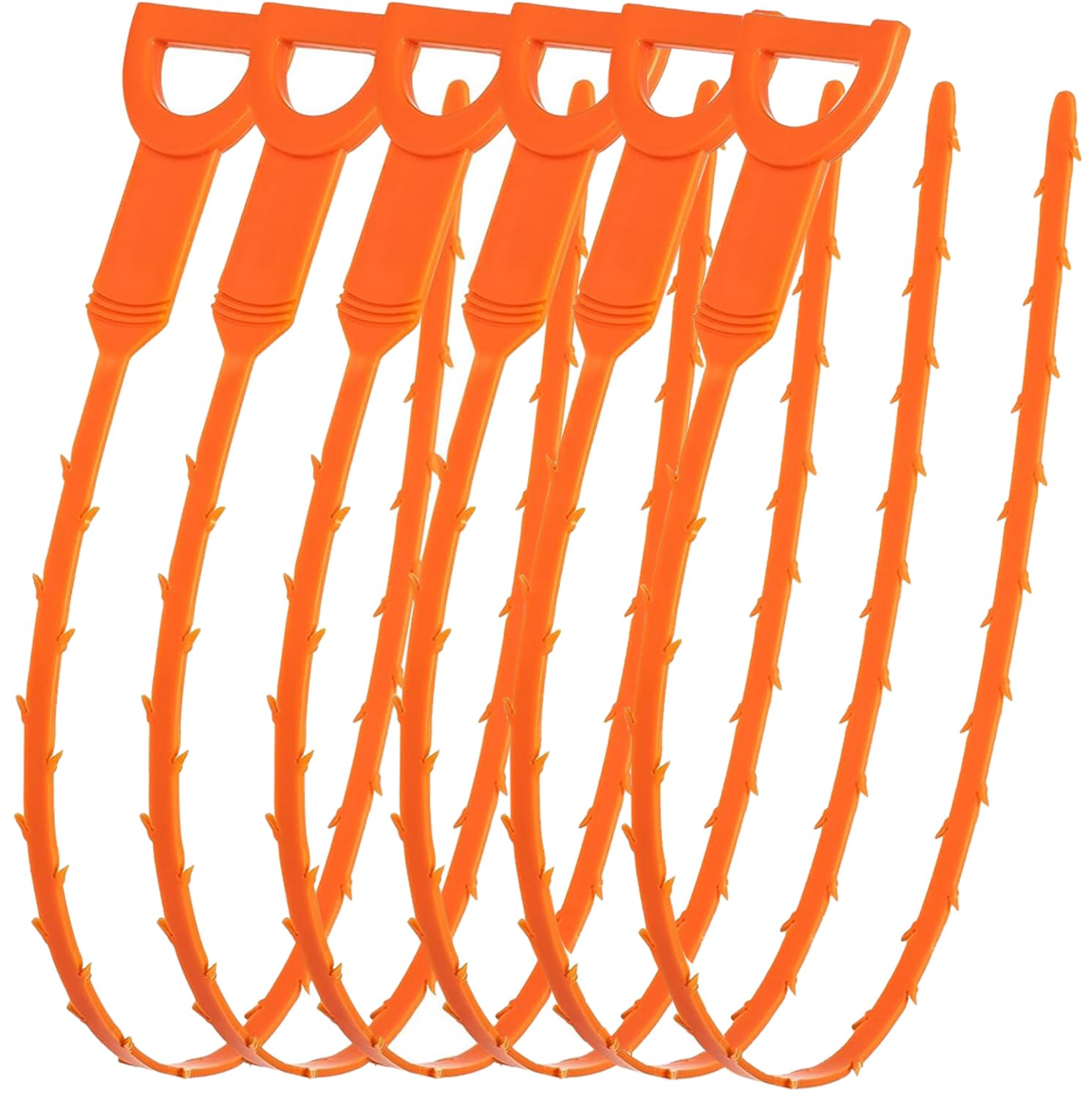 6 Pack Drain Snake, Sink Unblocker, Drain Snake Unblocker, Drain Unblocker, Sink Unblocker Tool, Reusable Shower Drain Unblocker Tool, 25 Inch Drain Snake Tool for Shower Kitchen Sink Bathroom