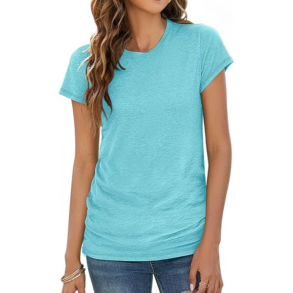 Camiseta De Algodón Con Cuello En V Kirkland Signature Para Mujer - Básica, Manga Corta, 100% Algodón