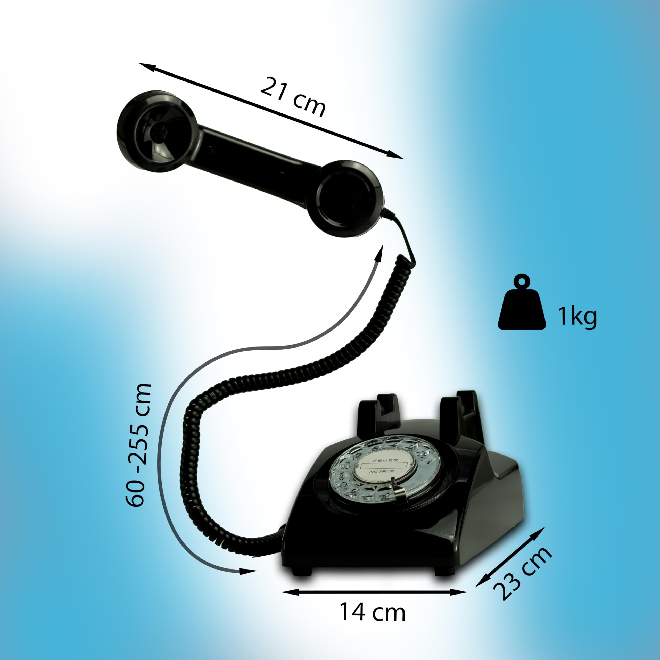 Opis 60s Cable Retro Telephones Separated
