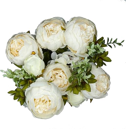 Vlovelife Bouquet De Pivoines Artificielles De 50 8 Cm De Long