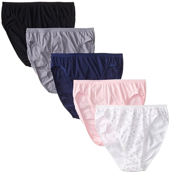 Vanity Fair Women`s True Comfort Cotton Stretch 5Pack HiCut Briefs, VF13341, at Amazon Women