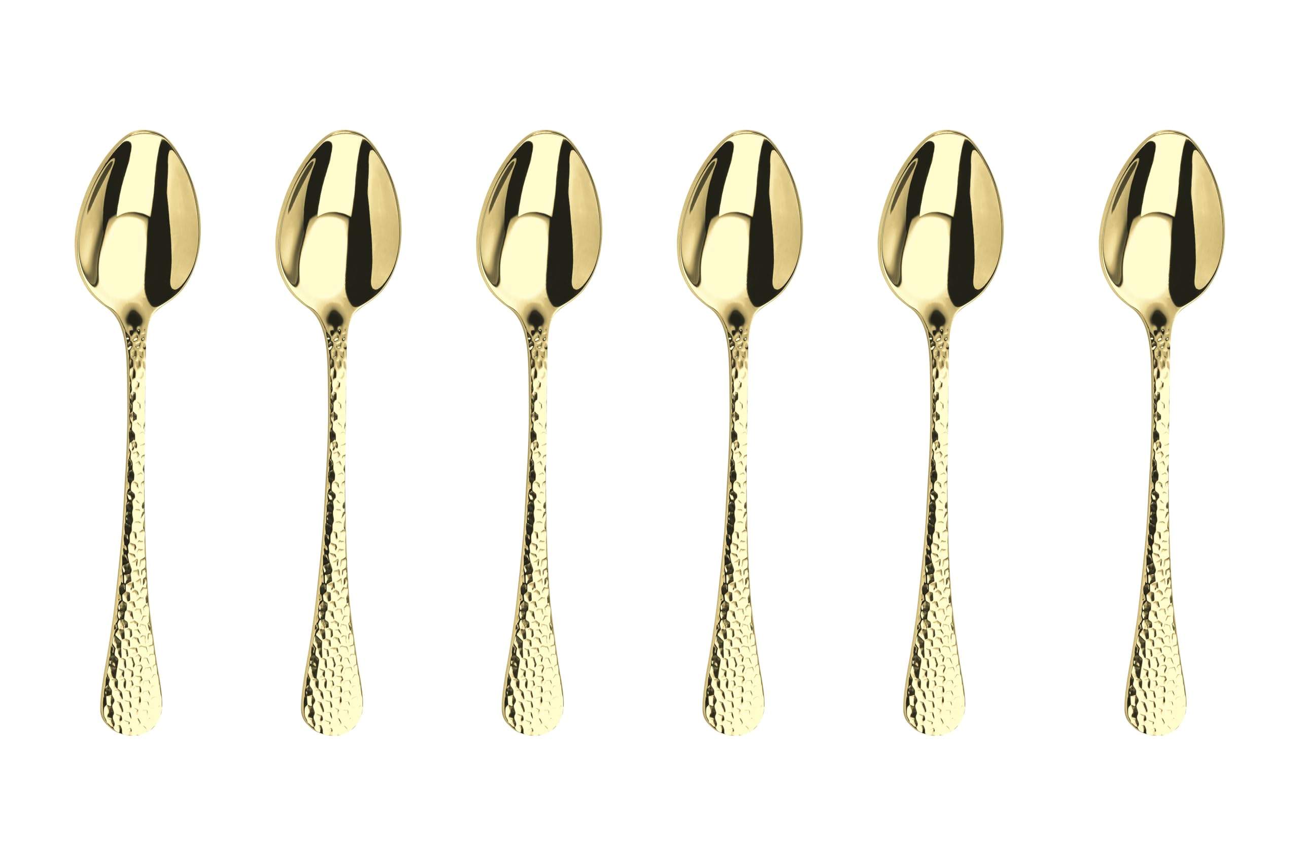 Arthur Price CAVA0061 6 Teaspoons, Stainless Steel, Gold