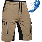 Ally Men's Mountain Bike Shorts 4D Padded Lightweight Loose-fit with Zipper Pockets for Biking Cycling Bicycle Riding Biker