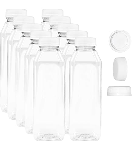 16 Oz Empty Plastic Juice Bottles With Tamper Evident Caps – 33 Pack - View #2