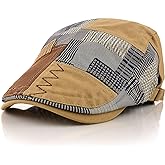 MOACC M Men's Beret Hat Cotton Buckle Adjustable Newsboy Hats Cabbie Gatsby Cap