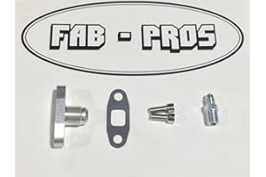 FAB-PROS -4AN OIL FEED & -10AN RETURN Borg Warner Turbo Flange S400 SX SX-E S200 S300 S200-SXE