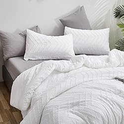 Houseri White Boho California King Comforter Set