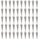 LEGENTLISUR Spike Charms for Jewelry Making Stainless Steel Cone Pendant Charms for Bracelets Necklace Earring Keychains DIY Supplies