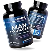 recomnd Nutrition - Man+ Formula, Energy Support, Muscle Support, and Prostate Health Supplements for Men with Vitamin E, Saw Palmetto, Red Korean Ginseng, and More, 120 Capsules
