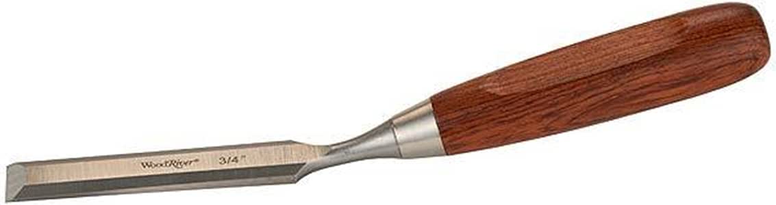 Woodriver 1/2" Bevel Edge Socket Chisel - 100 CR-V Steel, Bubinga Handle, 9-5/8" Overall