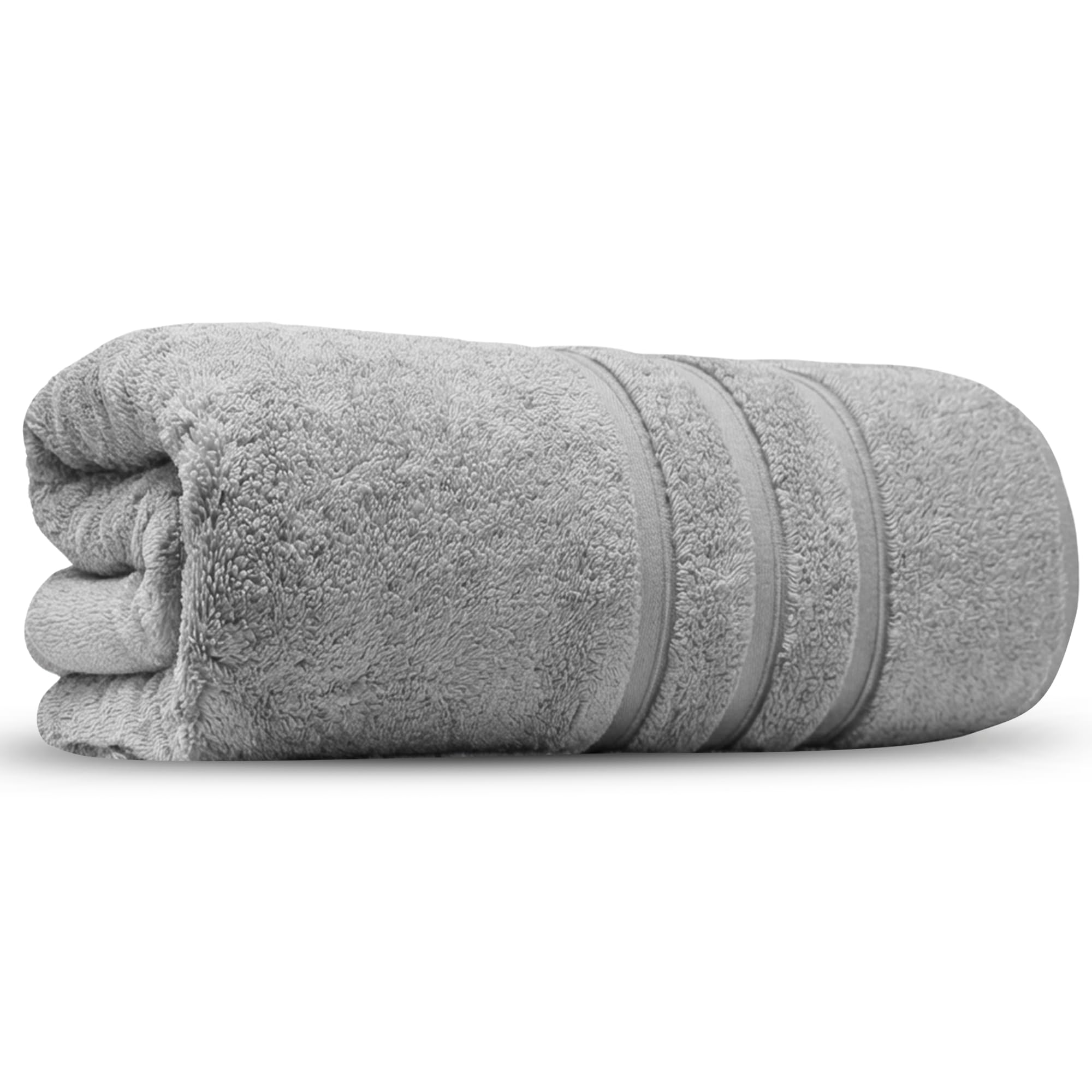 Luxury Bath Sheets Zero Twist Cotton 600 GSM (90 x140cm) Thick & Plush Hotel Quality Large Pool Spa & Hotel Bathroom Bath Towels | Pack Of 1 Silver Grey
