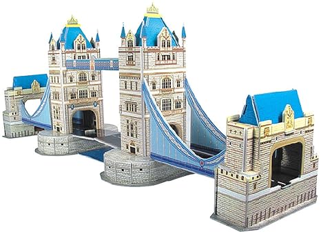 Playtastic 3D Modellbau Puzzles: Faszinierendes 3D-Puzzle Tower Bridge in London, 41 Puzzle-Teile