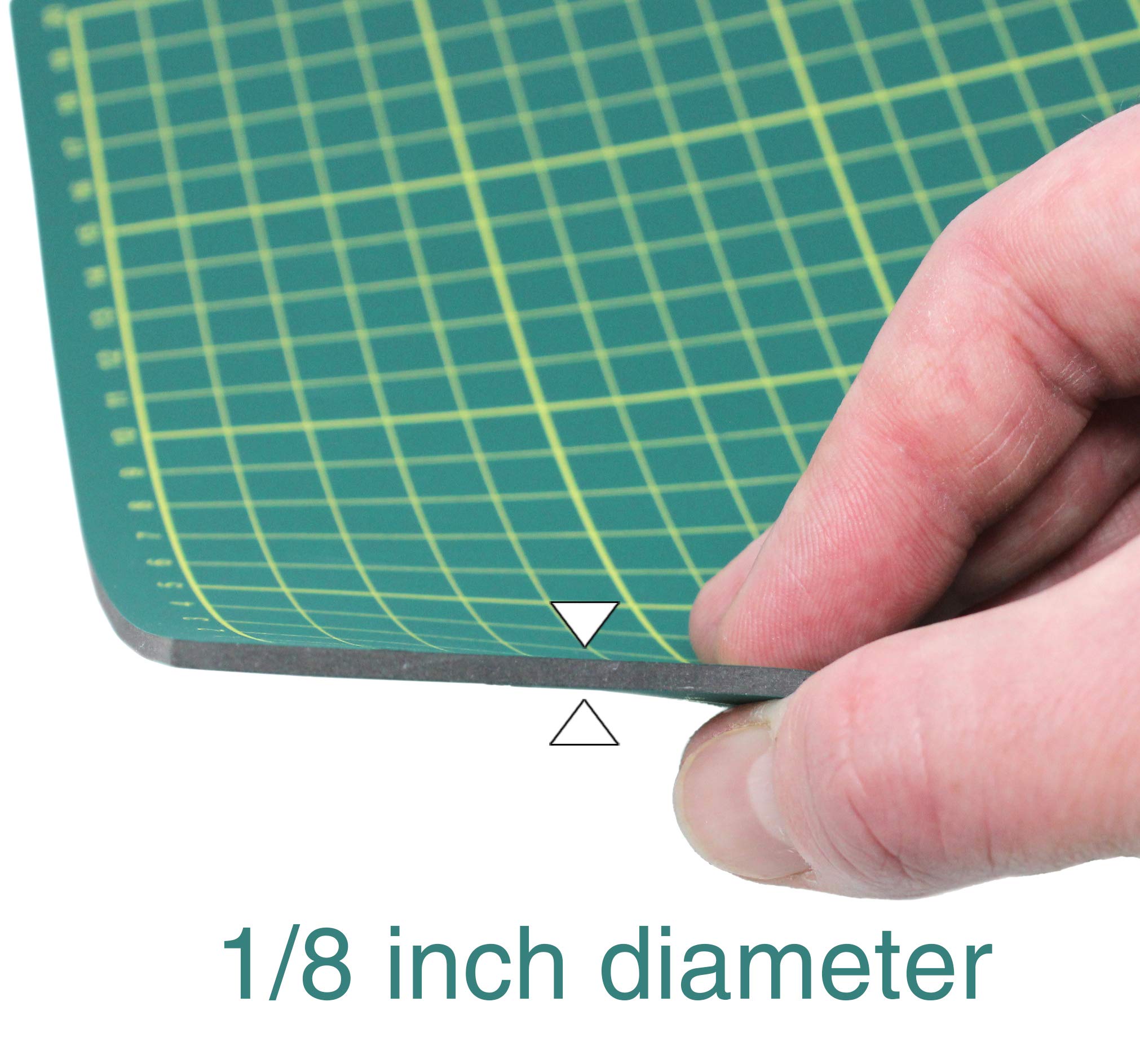 VViViD Green Self-Healing 14 Inches x 8.25 Inches Gridded & Ruled Cutting Mat 2-Pack For Arts, Crafts & Drafting