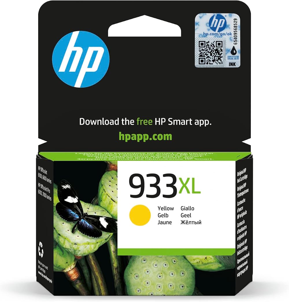 HP 933XL Yellow High Yield Ink Cartridge CN056AE Original Single Pack