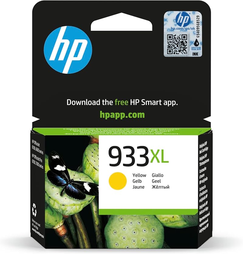 HP 933XL Yellow High Yield Ink Cartridge CN056AE Original Single Pack