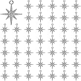 COGCHARGER Small Bulk Star Charms Cubic Zirconia Pendants for Earring Necklace Bracelet Jewelry Making