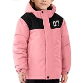 FREE SOLDIER Boy's Waterproof Ski Jacket Winter coat with Hood | Windproof, Detachable Hood, Reflective Design, for Snowboarding Outdoor Daily Wear, Snow Jacket