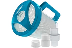 U.S. Pool Supply Pool Leaf Catcher - Inline Pool Leaf Canister, Vacuum for Inground Cleaner - Cleaning Filter Basket & Mesh Bag, Catch Leaves Debris, Compatible Replacement Part for Most Brands