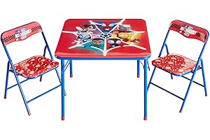 Idea Nuova Marvel Spidey and His Amazing Friends Kids Activity Table and Chair Set,3 Piece Set with Square Table & 2 Folding Chairs, Furniture for Ages 3+, Indoor Play & Learning
