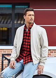 COOFANDY Mens Flannel Button Down Shirts Long