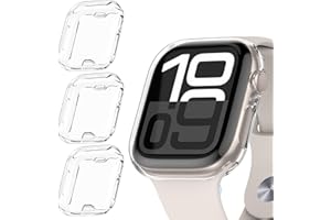 Luyialvals 41mm Soft Case for Apple Watch Series 9/8/7,Flexible TPU Screen Protector Thin Guard Shockproof Cover Bumper for i