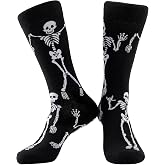 Halloween Socks Men, Skeleton Socks Funny Halloween Gifts for Men Boys | Mens Funny Crazy Novelty Socks, Colorful Silly Fun, Breathable Soft Seamless, Halloween Gifts for Men Dad Husband Friends