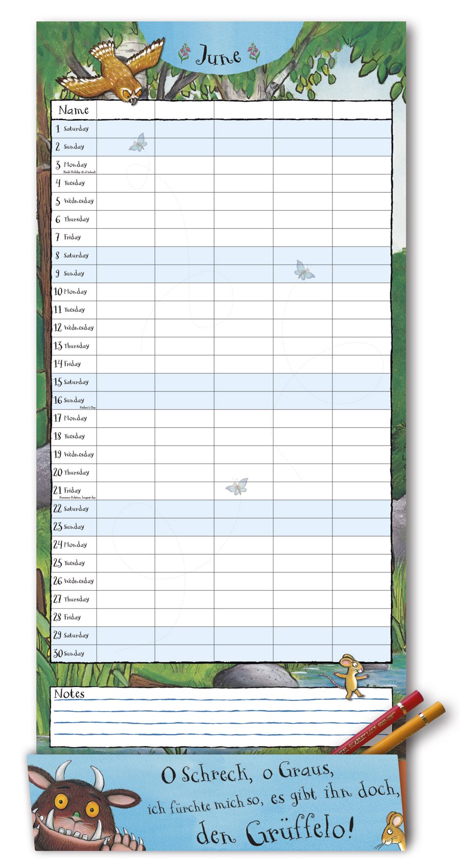 [- 2019 Gruffalo Family Planner - 30 x 30 cm -]