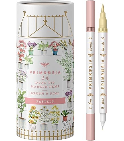 Amazon.com : Pentel GFH-P8ST Milky Brush Colored Brush Pen, 8