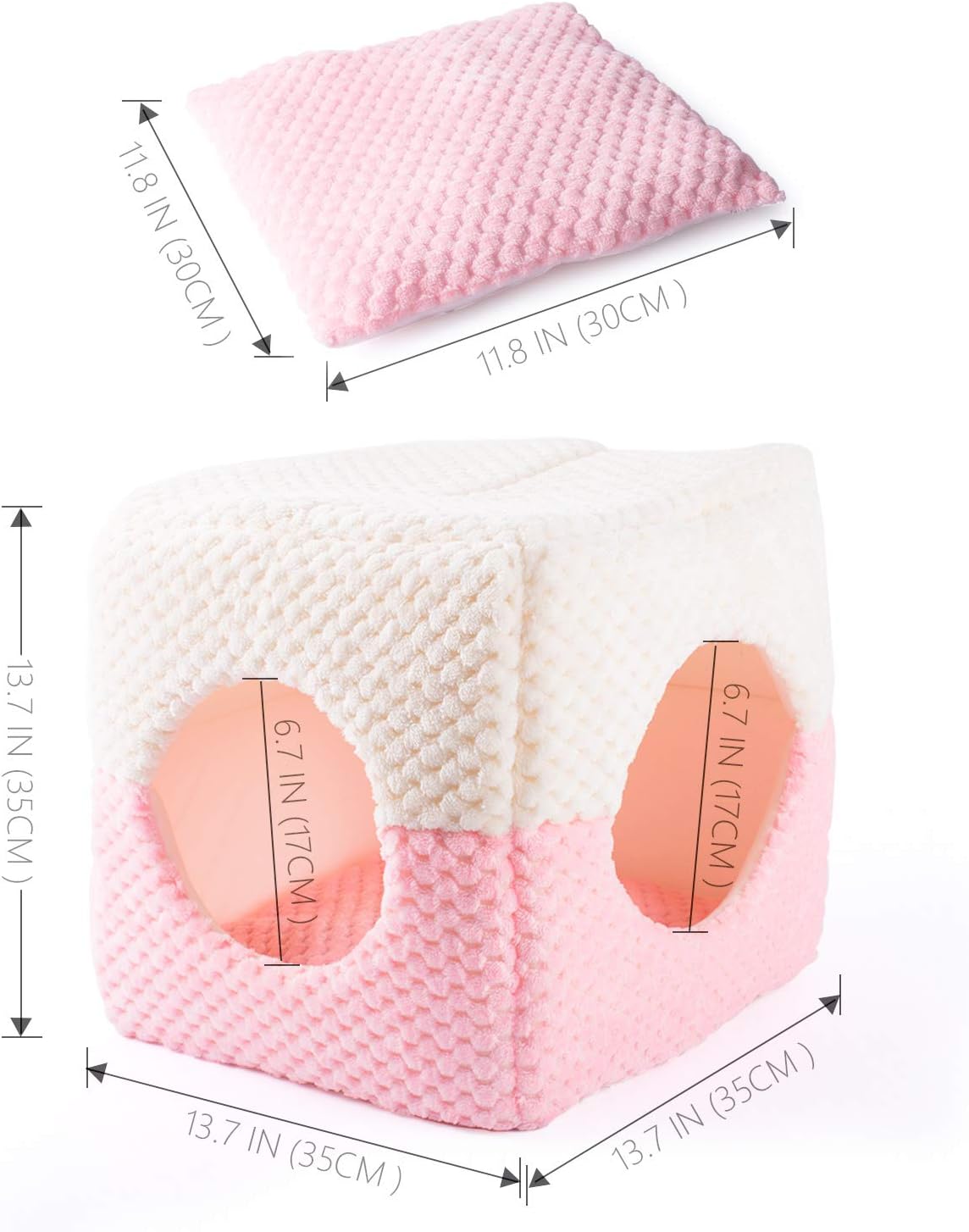 Petper Cat Bed, Cat Self Warming Bed & Sofa, Pink : Pet Supplies