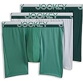 Jockey Men's Underwear Infinite Cool Microfiber Stretch 6" Boxer Brief - 3 Pack