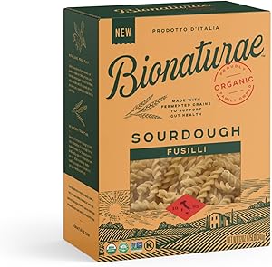 Bionaturae Sourdough Organic Fusilli Pasta - Italian Pasta Noodles, Spiral Pasta, Spiral Noodles, Fusilli Pasta Noodles, Cork