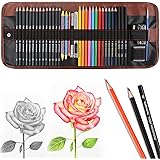 Heshengping, Sketching Pencil Set Drawing Pen Charcoal Sketch Kit Cover Graphite Pencils Charcoal Pencils Watercolor Pencils 
