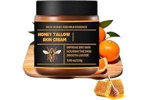 ALMOSDO Marroomi Tallow Honey Balm, Tallow and Honey Balm for Face, 100% Organic Whipped Beef Tallows Face Moisturizer with Raw Honeys and Beeswax, Deep Nourishing (1Pcs)