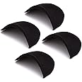 BeeSpring 4 PCS Covered Set-in Shoulder Pads Sewing Foam Polyester Pads (4 Black)