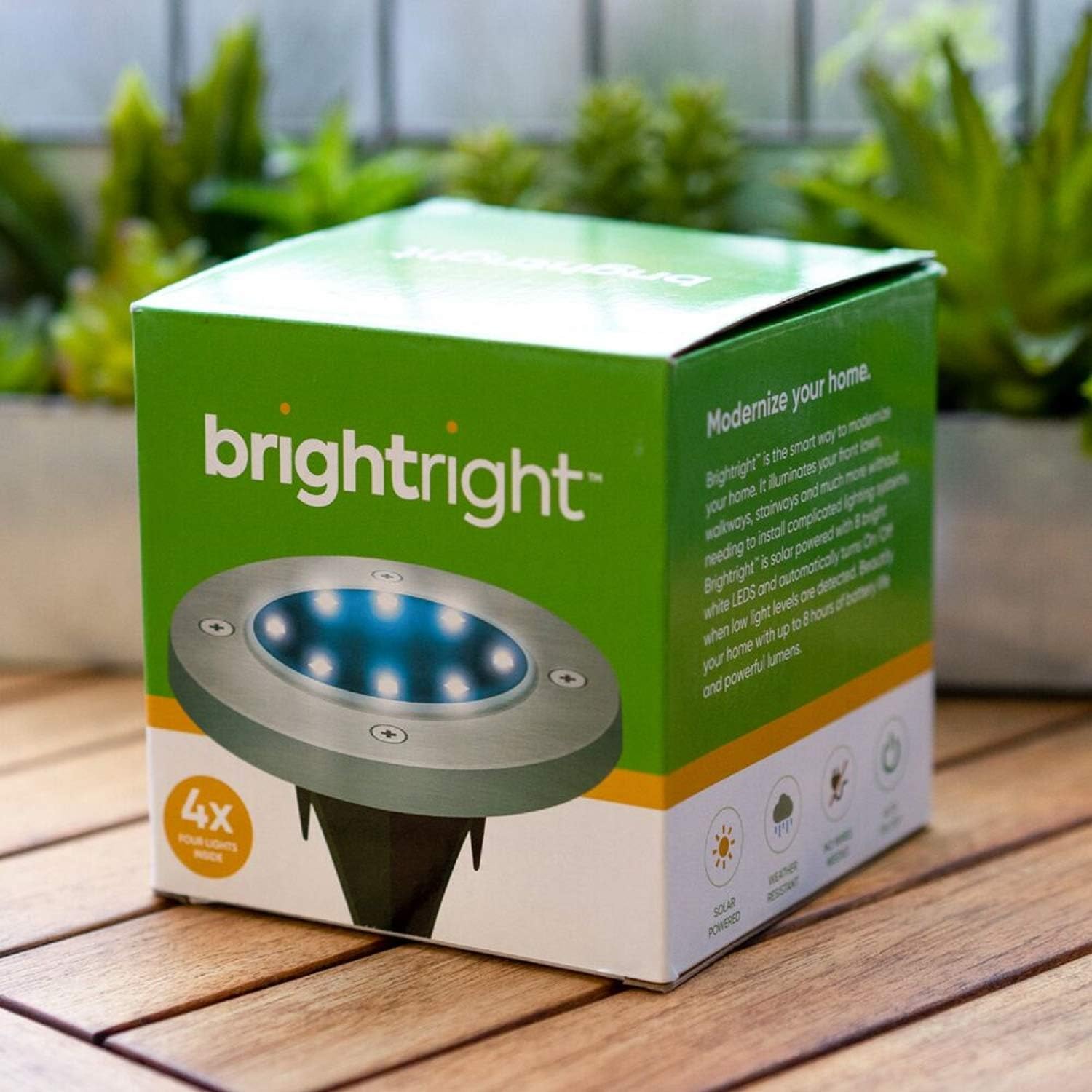 Brightright Outdoor Solar Disk Lights 12 Pack 8 Leds Waterproof Landscape Lighting Yard Garden Patio Lawn Deck Pathway Driveway Dusk To Dawn White Amazon Co Uk Garden Outdoors