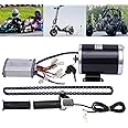EDUJUAN 24V 36V 48V Electric Bicycle Conversion Kit E-Bike Wheel Motor Kit with Chain Freewheel Motor Controller Accelerator Handle Electric Bike Motor Controller Kit for Regular Bicycles