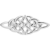Alexander Castle 925 Sterling Silver Brooch for Women - Celtic Brooch Pin with Jewelry Gift Box - 48mm x 18mm
