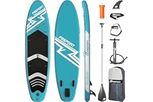 FBSPORT 11' Premium Stand Up Paddle Board, Yoga Board with SUP Accessories & Carry Bag | Wide Stance, Surf Control, Non-Slip Deck, Leash, Paddle and Pump for Youth & Adult