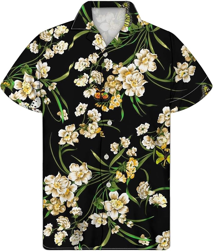 Showudesigns Big and Tall Hawaiian Shirts Mens Short Sleeve Shirt