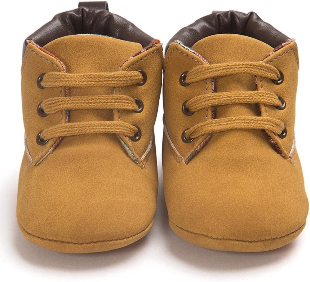 Perman Baby Toddler Soft Sole PU Leather Flats Crib Boots Infant Boy Girl Shoes