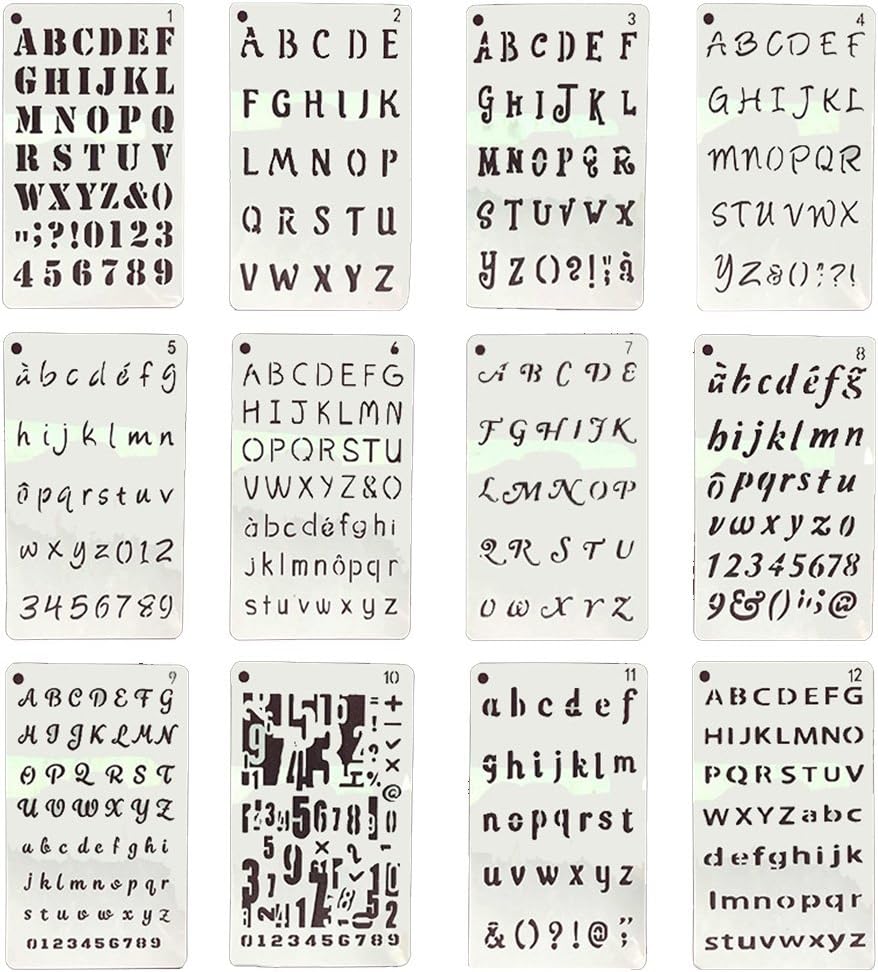 Plastic Bumpy Letters yeahibaby Plastic Model, Letter and Number Stencil Stencils Plastic ...