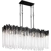 Varaluz Matrix 8-Lt Linear Pendant - Matte Black/French Gold