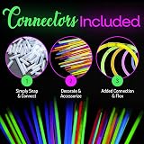 GloZen Premium Christmas Glow Sticks 100 Pack with Connectors 8 inch view 4