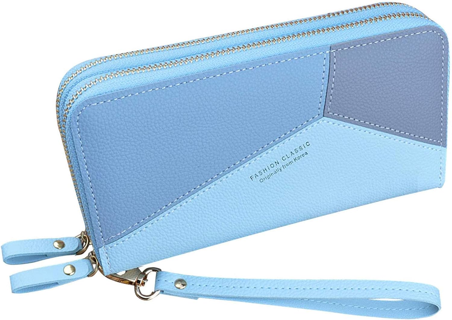 Portafoglio Donna 2 In 1 In Pelle PU - Porta Carte E Portamonete Con Cinturino Da Polso - Nero - 2